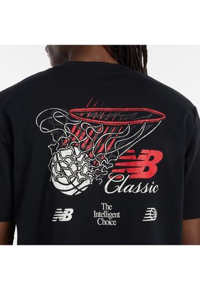 Camisa Deportiva New Balance Hoop Classic Graph Negro Hombre