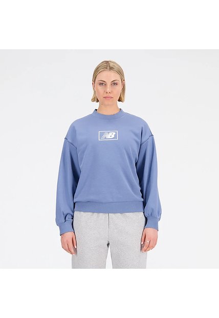 Busos Deportivos New Balance Ess French TerryCrew Azul Mujer