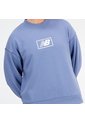 Busos Deportivos New Balance Ess French TerryCrew Azul Mujer de New Balance
