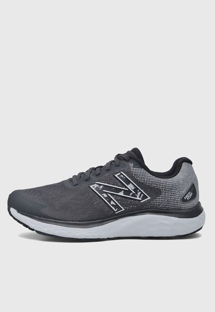 Tenis Running Gris-Negro-Blanco new balance 680v7