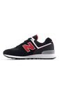 Tenis New Balance 574 Hombre-Negro/Rojo de New Balance