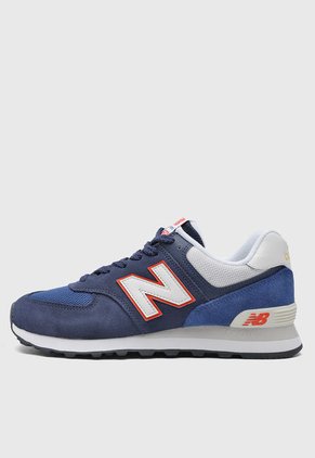 Tenis Lifestyle Azul-Blanco-Naranja new balance 574