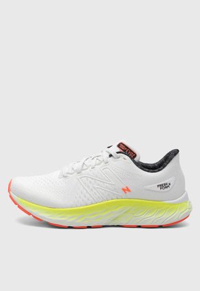 Tenis Running Blanco-Amarillo Neón-Naranja New Balance Fresh Foam X Evoz v3