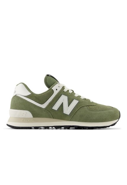 Tenis New Balance 574 Hombre-Verde/Blanco
