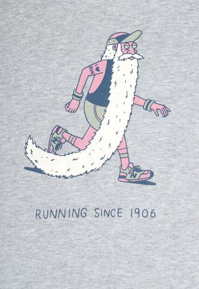 Camiseta new balance Bearded Runner Gris