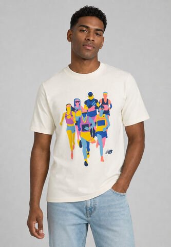 Camiseta new balance Athletics System That Runs Beige New Balance