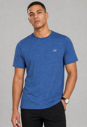 Camiseta new balance Sport Essentials Heathertech Azul