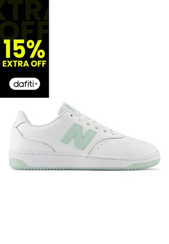 Tenis New Balance Bb80 Mujer-Blanco/Verde New Balance