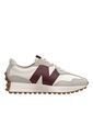 Tenis New Balance 327 Mujer-Beige/ Vino Tinto de New Balance