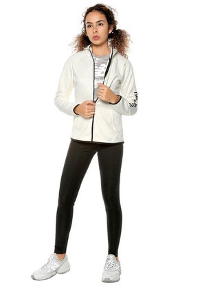 Chaqueta Blanco Hueso-Negro New Balance Nb Corefleecen Fz