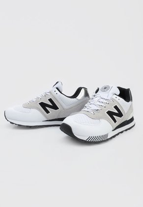 Tenis Lifestyle Blanco-Gris-Negro New Balance 574