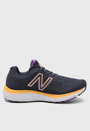 Tenis Running Azul-Naranja Neón-Violeta New Balance Fresh Foam 680v7