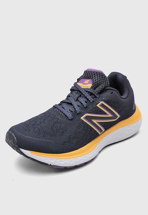 Tenis Running Azul-Naranja Neón-Violeta New Balance Fresh Foam 680v7