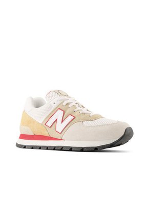 Tenis New Balance 574 Color Beige - Rojo Para Hombre
