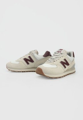 Tenis Lifestyle Beige-Vino New Balance 574