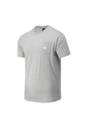 Camiseta New Balance Essentials Para Hombre-Gris Claro