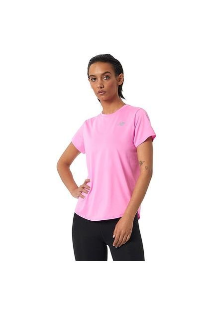 Camiseta New Balance Accelerate Para Mujer-Rosa