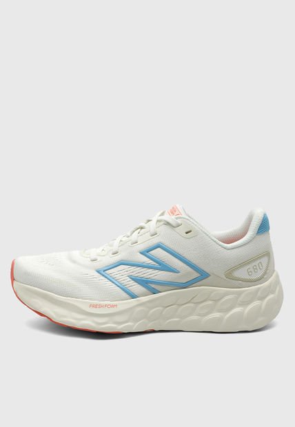 Tenis Running Marfil-Celeste-Naranja New Balance Fresh Foam 680 v8