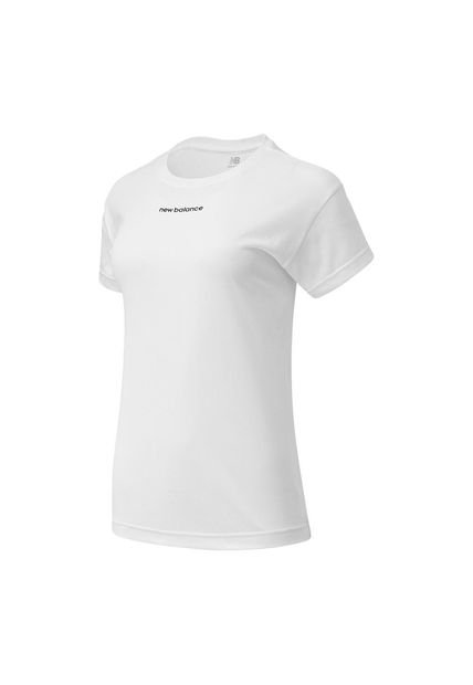 Camiseta New Balance Relentless Crew Para Mujer-Blanco