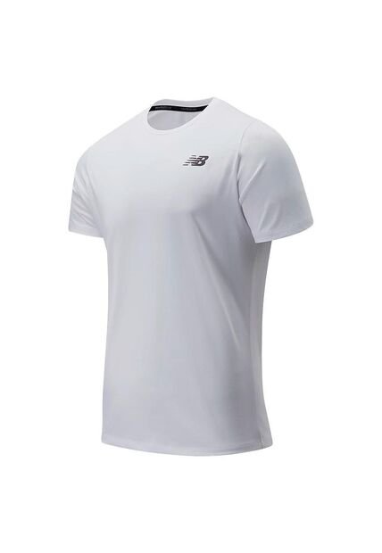 Camiseta New Balance Heathertech Tee Para Hombre-Blanco