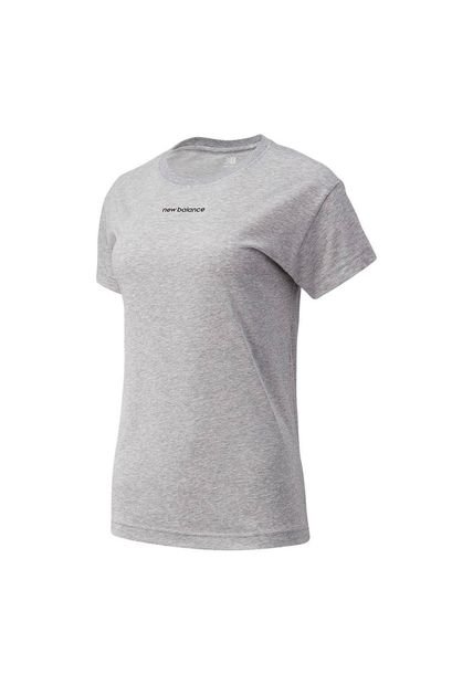 Camiseta New Balance Relentless Crew Para Mujer-Gris