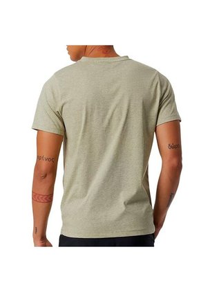 Camiseta New Balance Heathertech Tee Para Hombre-Beige