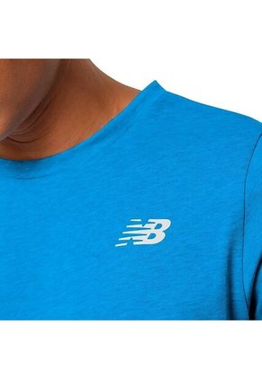 Camiseta New Balance Heathertech Tee Para Hombre-Azul