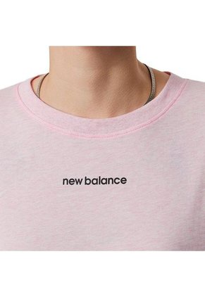 Camiseta New Balance Relentless Crew Para Mujer-Rosa