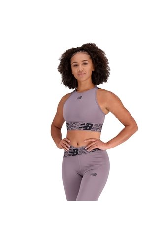 Top New Balance Original Relentless Crop Bra Lila Para Mujer New Balance