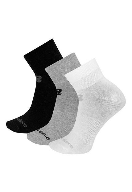 Medias New Balance Flat Knit Ankle 3 Pares-Gris