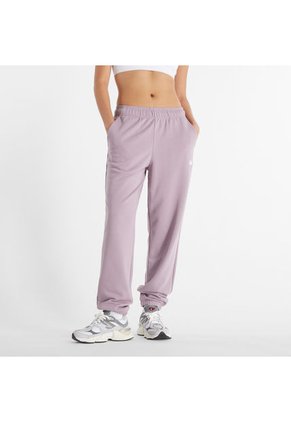 Pantalón Jogger New Balance French Terry Original Lila Mujer