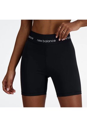 Pantaloneta Marca New Balance Original Tiro Alto Negro Mujer