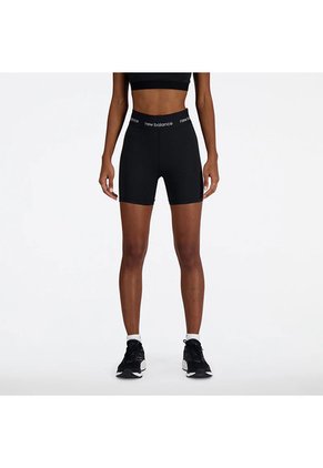 Pantaloneta Marca New Balance Original Tiro Alto Negro Mujer