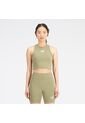 Top Marca New Balance Essentials Bra Original Verde Mujer de New Balance