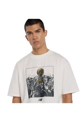 Camisa Deportiva New Balance Originales Hoops Blanco Hombres
