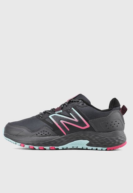 Tenis Trail Running Negro-Celeste Claro-Fucsia new balance 410 v8