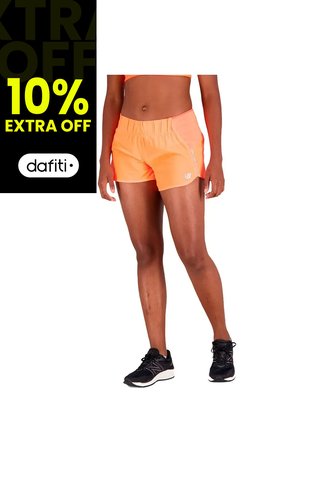Pantaloneta New Balance Originales Impact Naranja Para Mujer New Balance