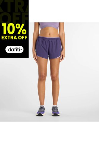 Pantaloneta New Balance Original Essential Morado Para Mujer New Balance