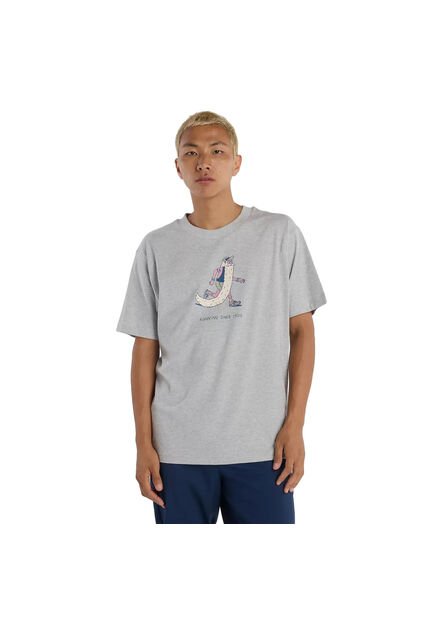 Camisa Deportiva New Balance Originales Graphics Gris Hombre