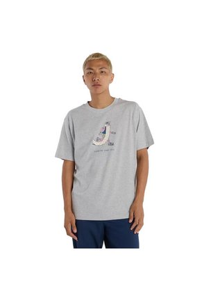 Camisa Deportiva New Balance Originales Graphics Gris Hombre