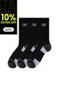 Medias Deportivas New Balance Original Crew 3-P Negro Unisex de New Balance