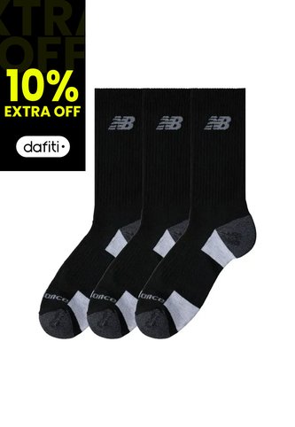 Medias Deportivas New Balance Original Crew 3-P Negro Unisex New Balance