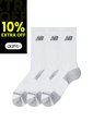 Medias Deportivas New Balance Original Crew 3P Blanco Unisex de New Balance