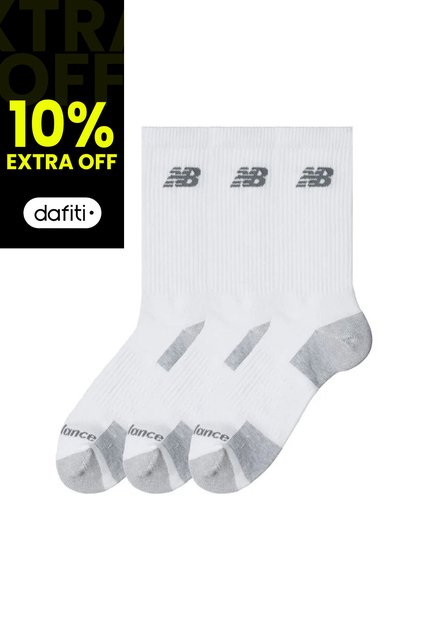 Medias Deportivas New Balance Original Crew 3P Blanco Unisex