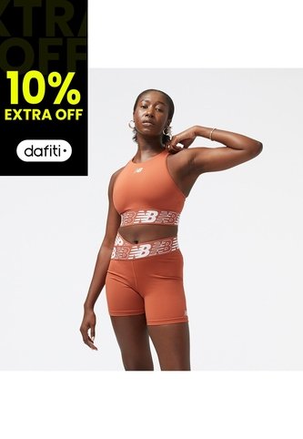 Top New Balance Original Relentless Crop Bra Naranja Mujer New Balance