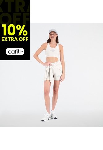 Top Marca New Balance Original Essentials Bra Blanco Mujer New Balance