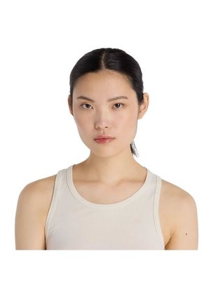 Camisa Deportiva New Balance Originals Micro-Rib Beige Mujer