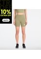 Pantaloneta New Balance Original Essentials Verde Mujer de New Balance