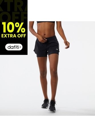Pantaloneta New Balance Original Impact Run Negro Para Mujer New Balance