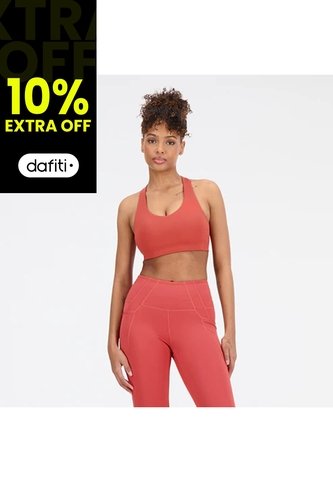 Top New Balance Original Fuel Bra DRYx Naranja Para Mujer New Balance